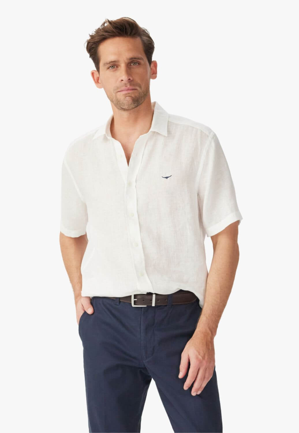 R.M Williams Mens Newman Linen Shirt