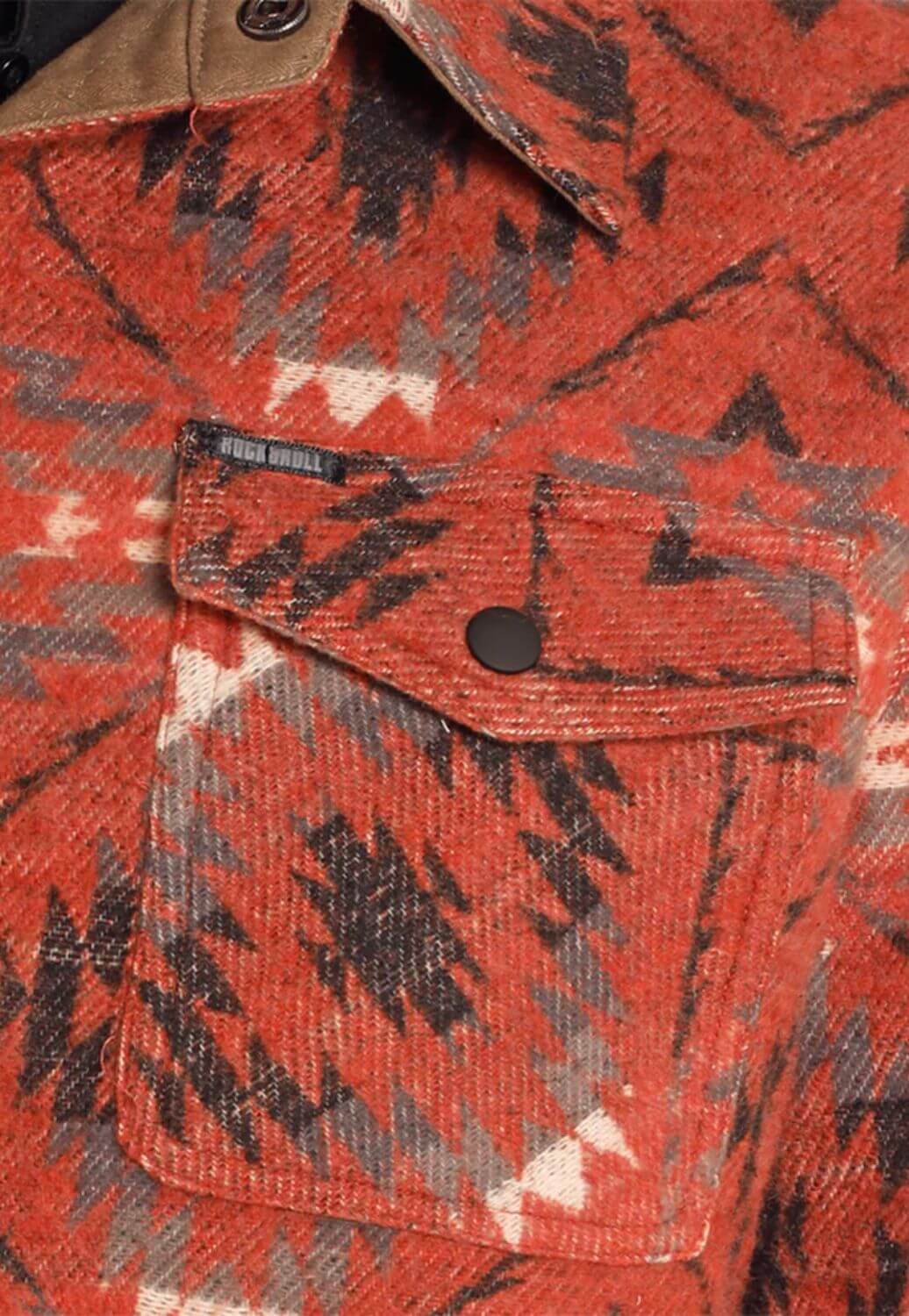 Rock & Roll Mens Reversible Aztec Herringbone Jacket