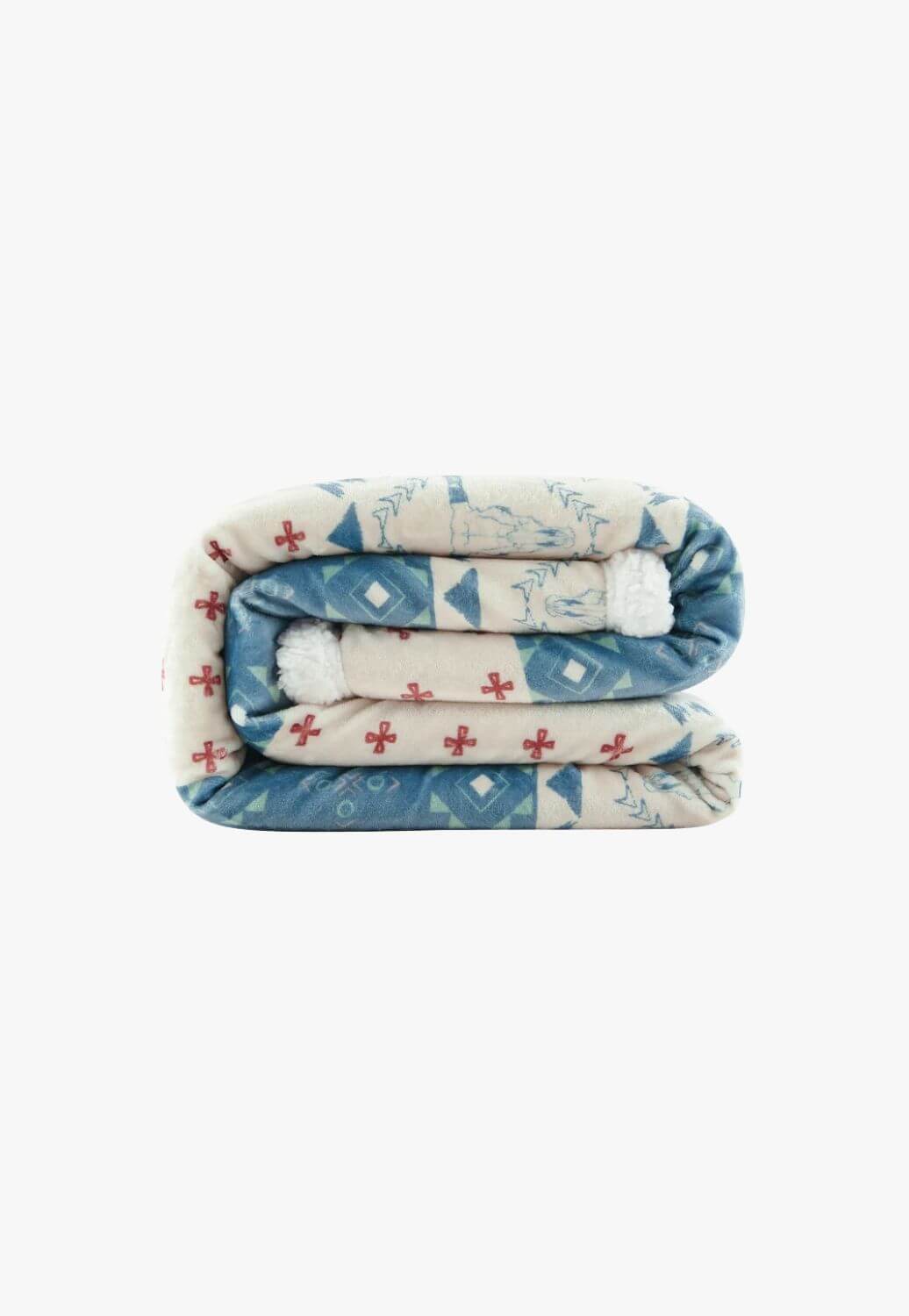 Indigo Hill Patchwork Campfire Sherpa Throw