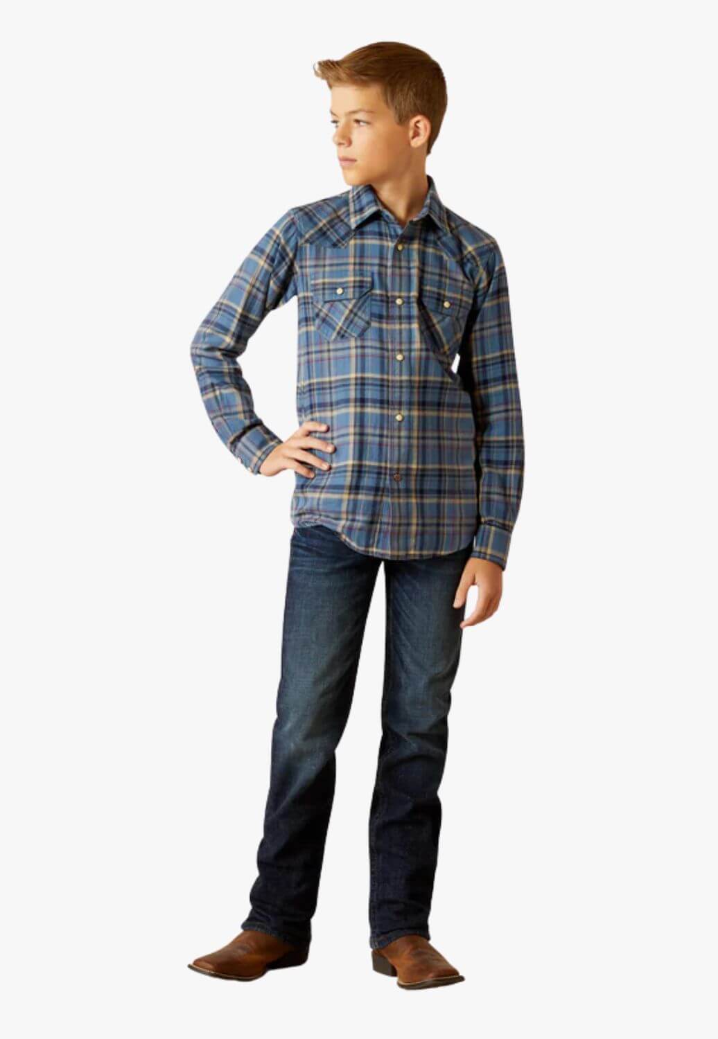 Ariat Boys Huntley Retro Snap Long Sleeve Shirt