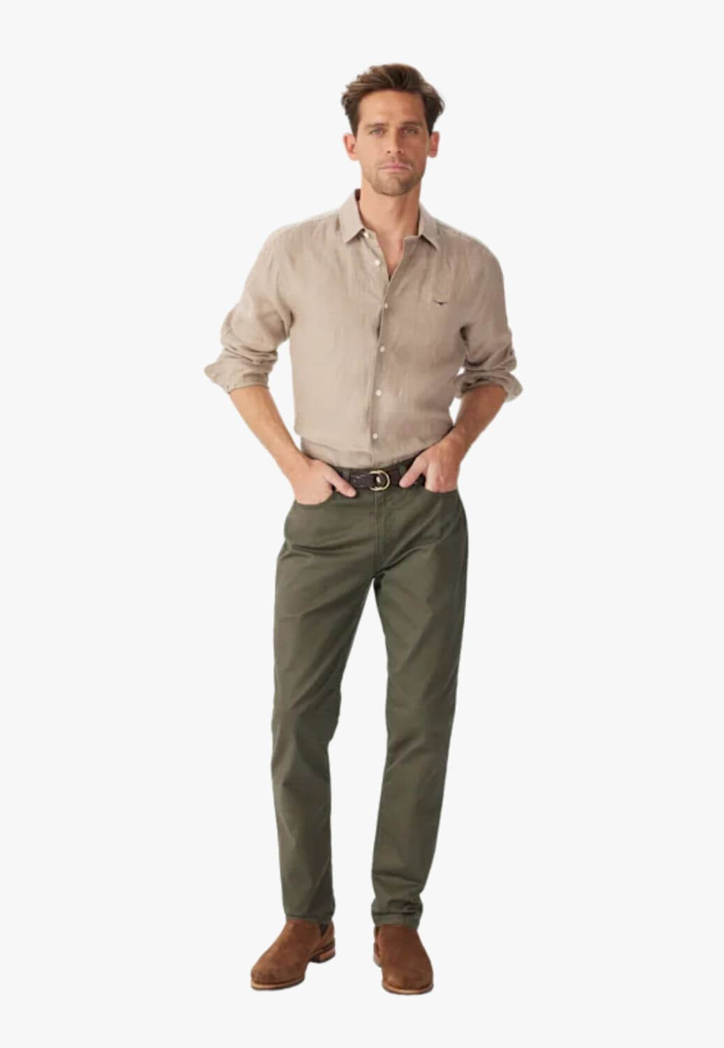 R.M Williams Mens Newman Classic Linen Shirt