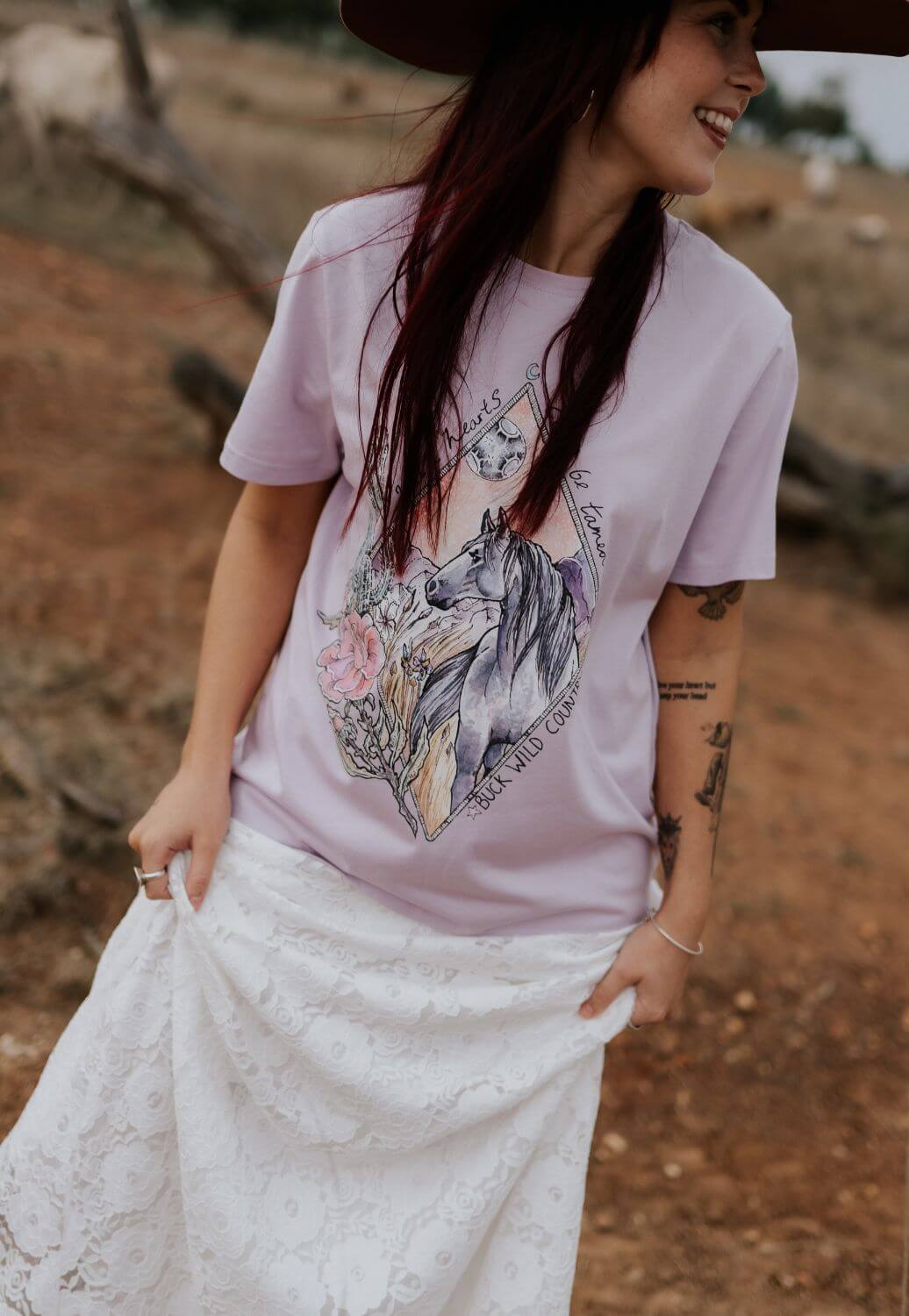 Buck Wild Country Womens Wild Hearts T-Shirt