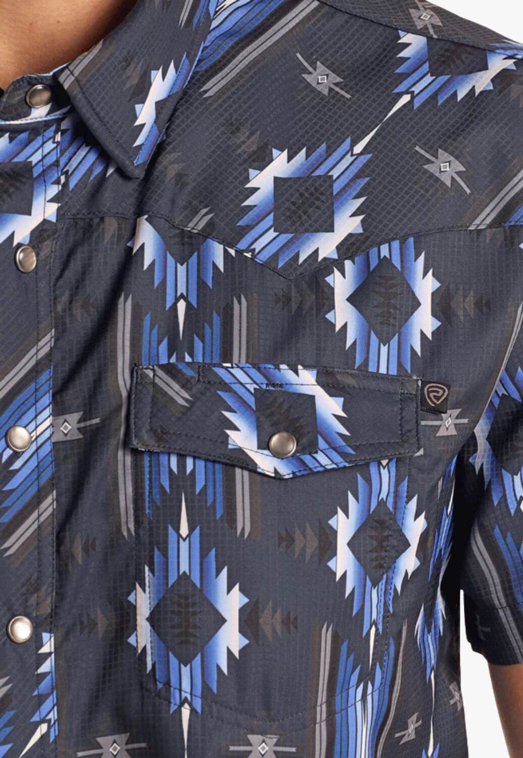 Rock and Roll Mens Tek Aztec Short Sleeve Shirt