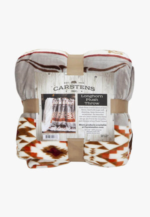 Carstens Longhorn Plush Sherpa Throw