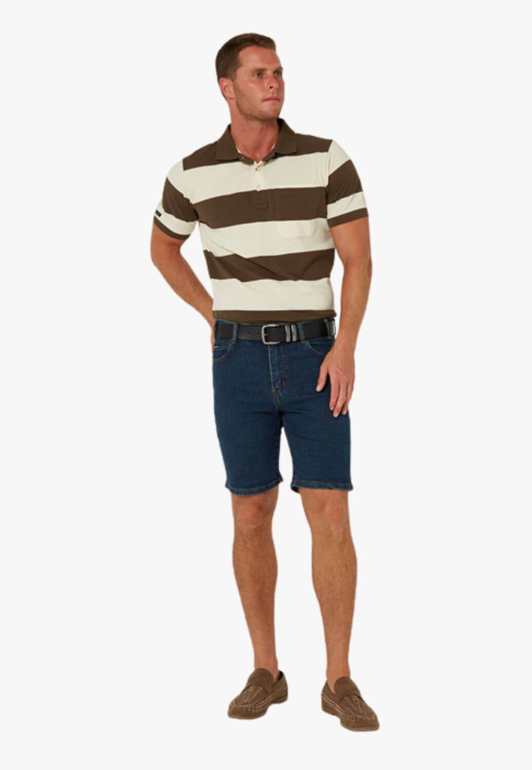 Pilbara Mens Y/D Striped Polo