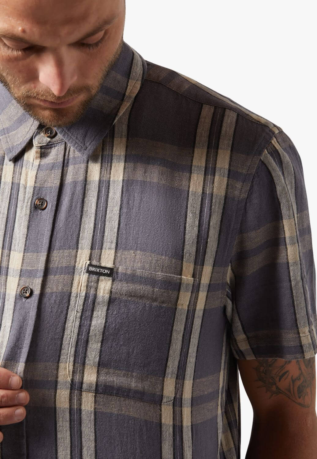 Brixton Mens Charter Linen Shirt