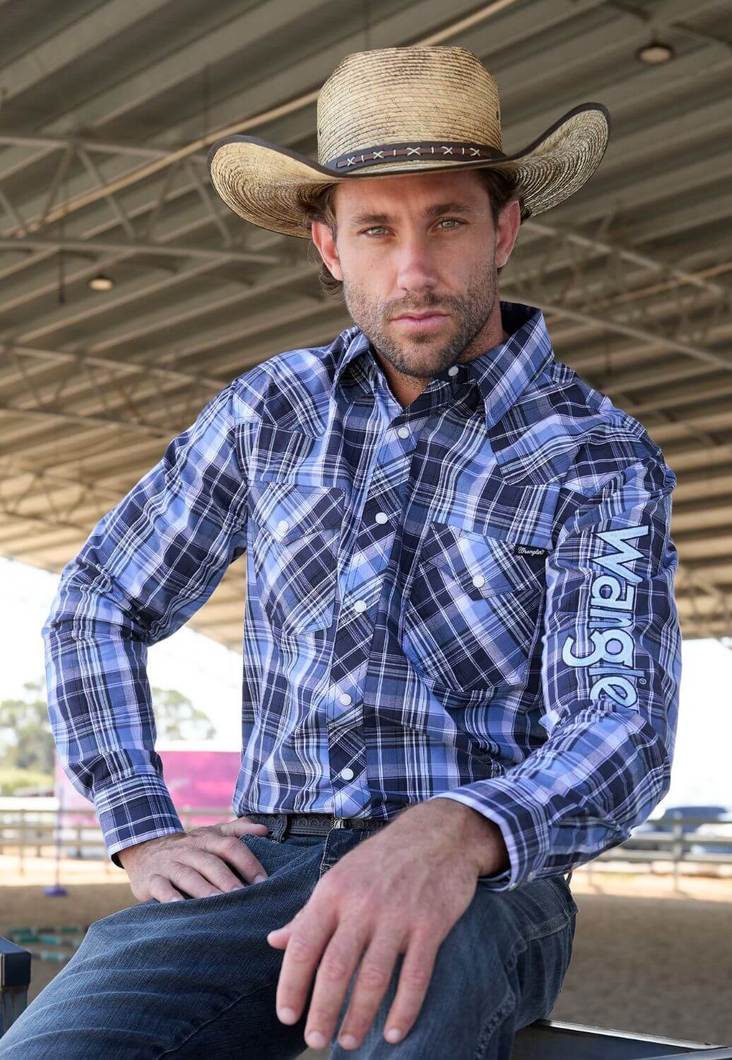 Wrangler Mens Billy Logo Long Sleeve Shirt