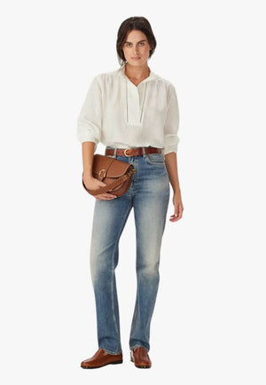 R.M. Williams Womens Lawrie Linen Stripe Shirt