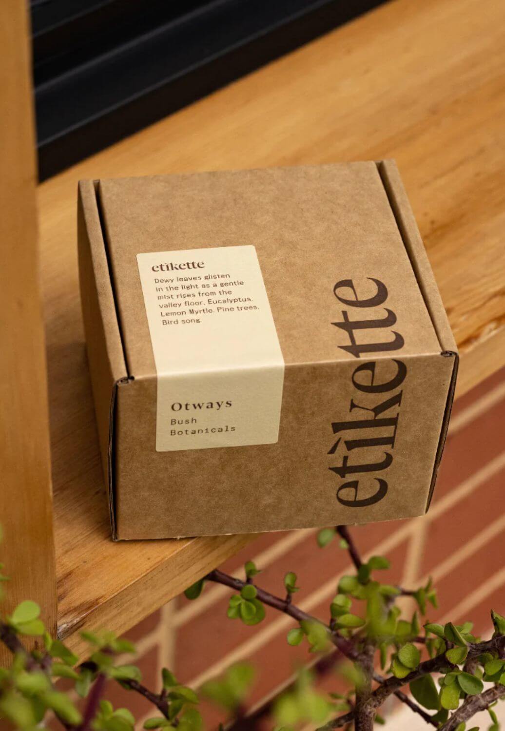 Etikette Otways in Bush Botanicals Soy Candle