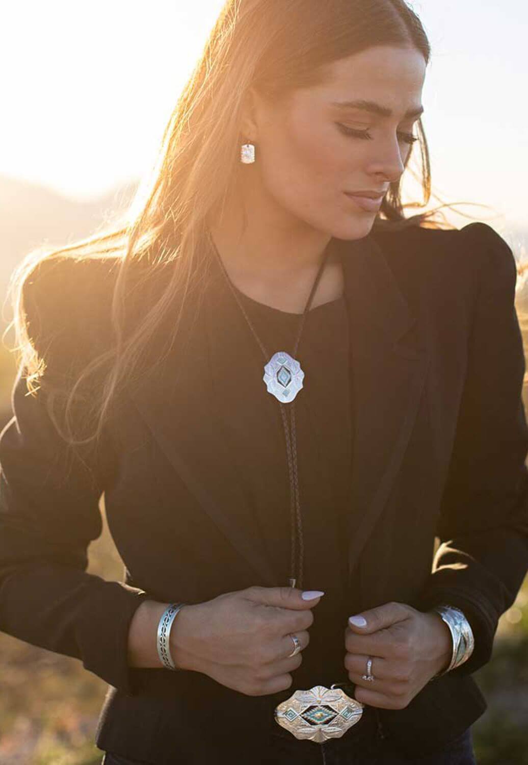 Montana Southwest Scalloped Bolo Tie