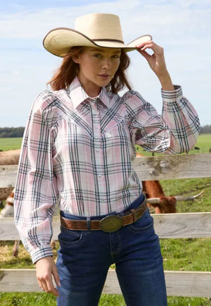 Wrangler Womens Phoebe Check Long Sleeve Shirt
