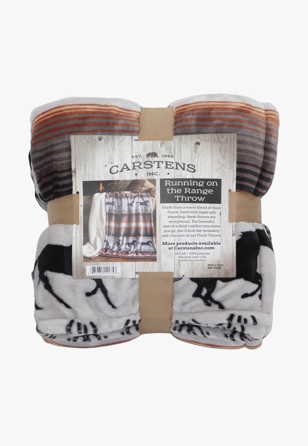 Carstens Running On The Range Plush Sherpa Throw