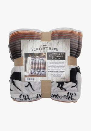 Carstens Running On The Range Plush Sherpa Throw