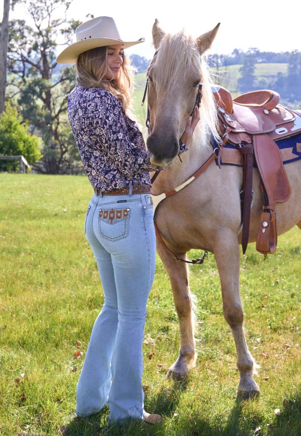 Pure Western Womens Liz Hi Rise Boot Cut Jean