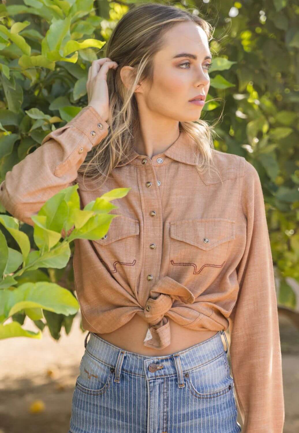 Kimes Ranch Womens Lacy Long Sleeve Shirt