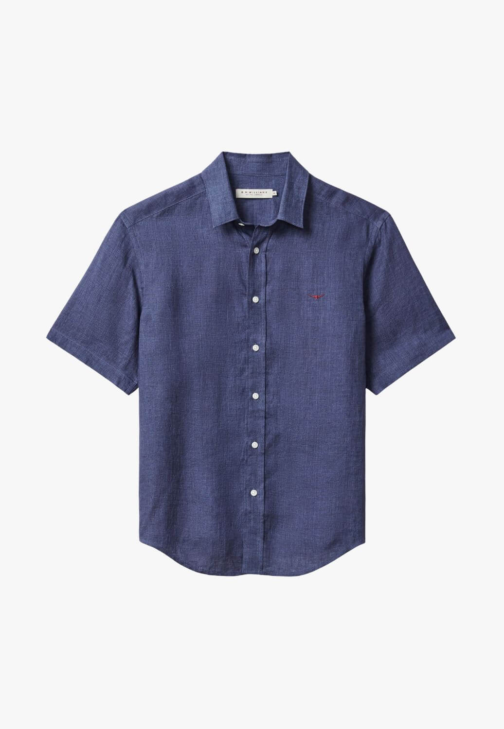 R.M. Williams Mens Newman Linen Short Sleeve Shirt