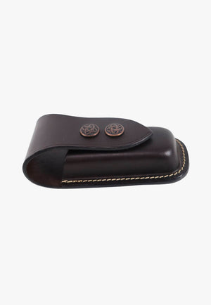 Leather Knife Vertical Press Stud Pouch
