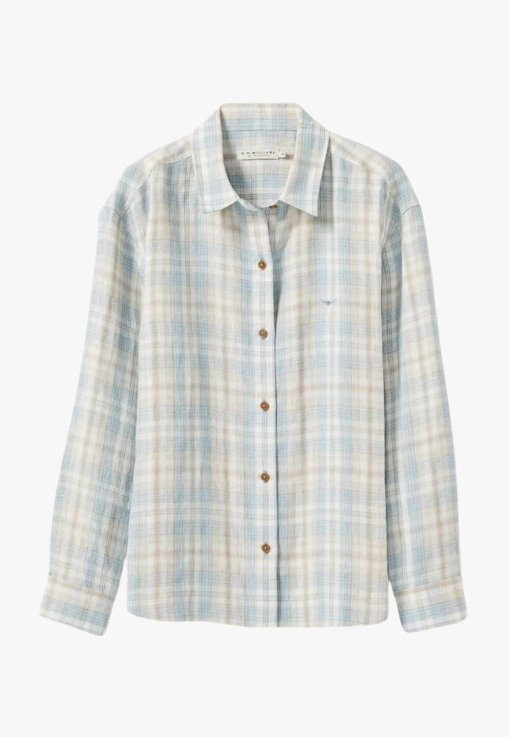 R.M. Williams Hopeland Check Linen Long Sleeve Shirt