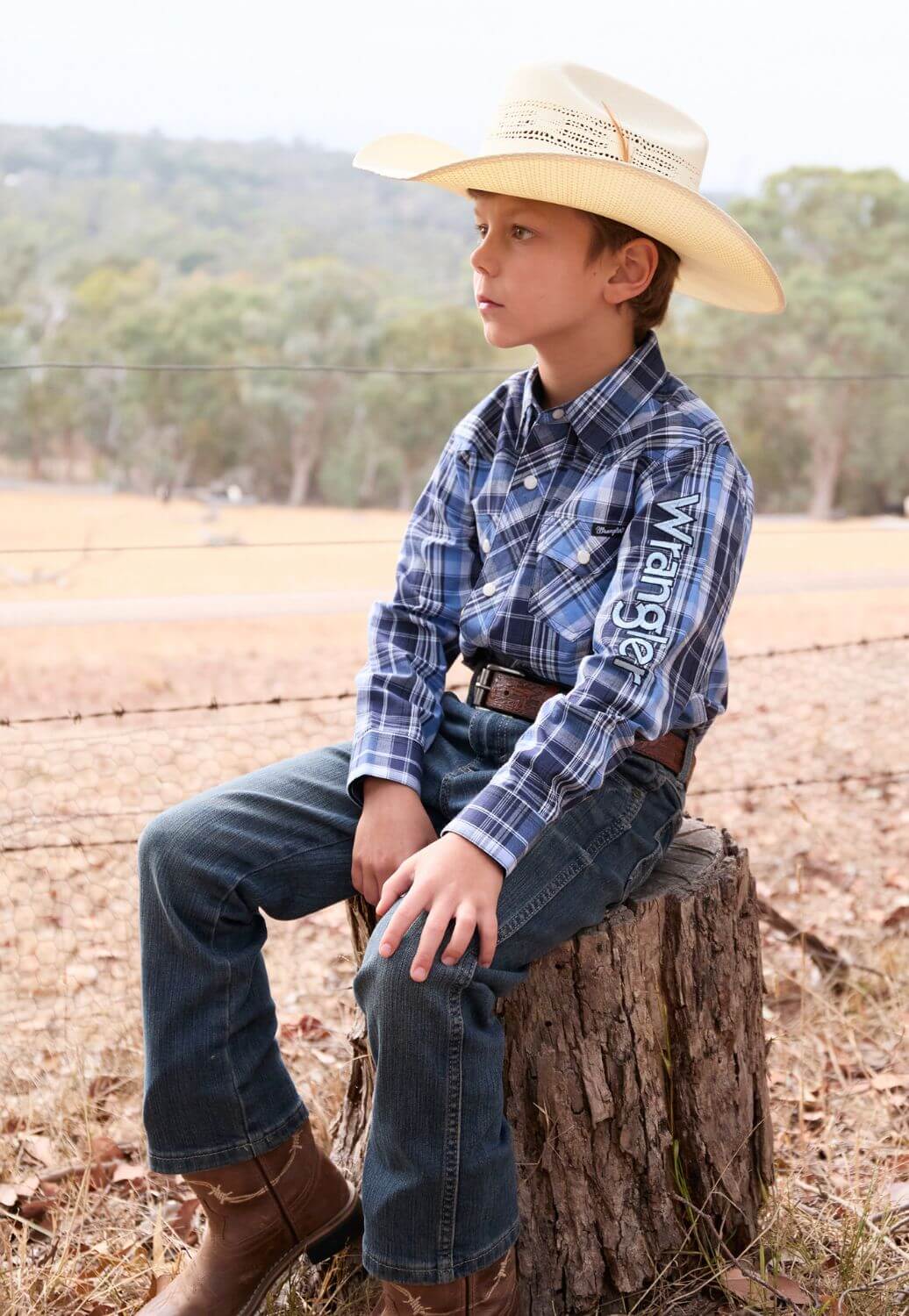 Wrangler Boys Billy Logo Long Sleeve Shirt