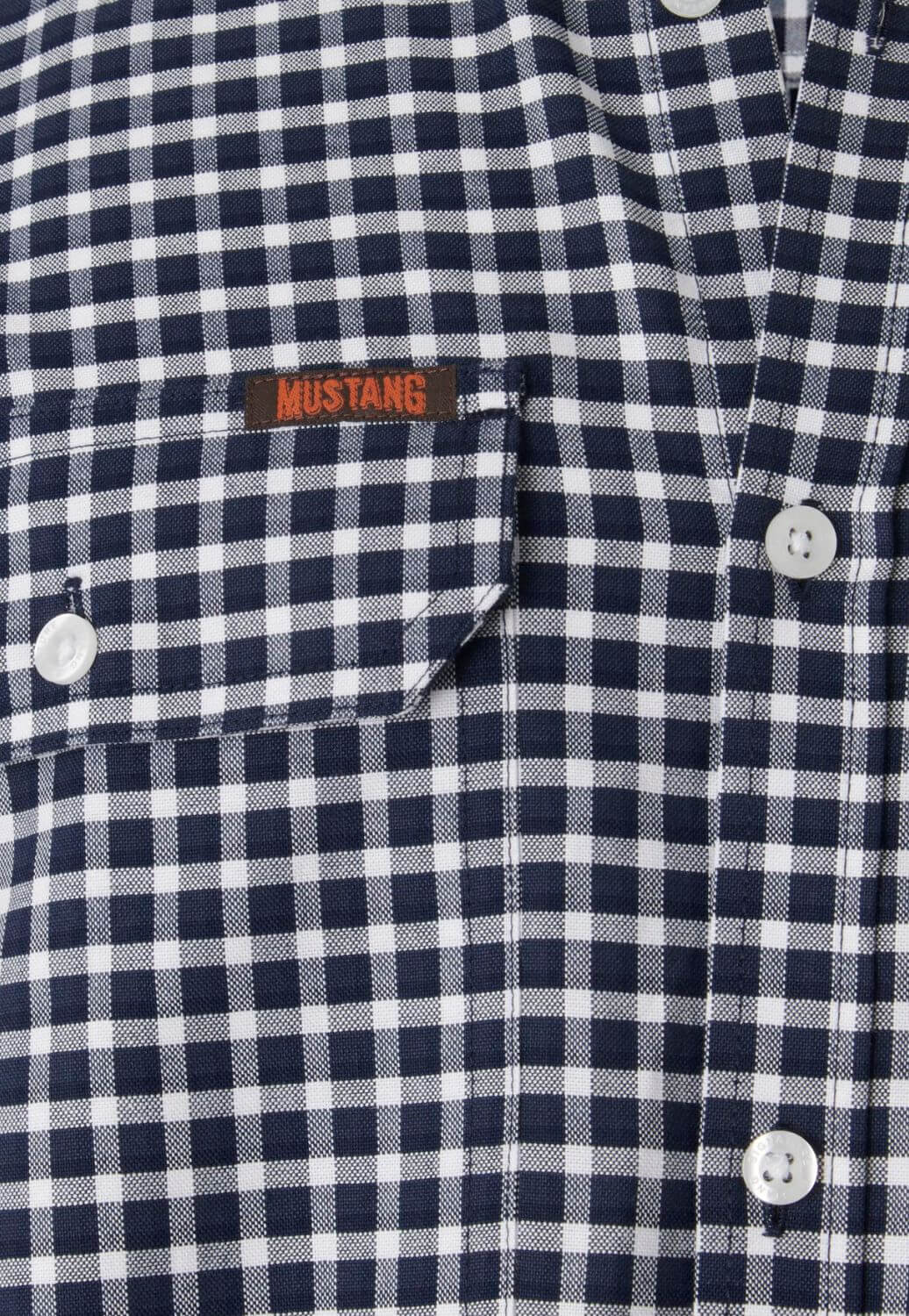 Mustang Mens Long Sleeve Check Shirt