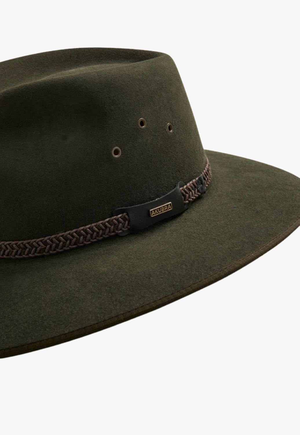 Akubra Tablelands Felt Hat Brown Olive