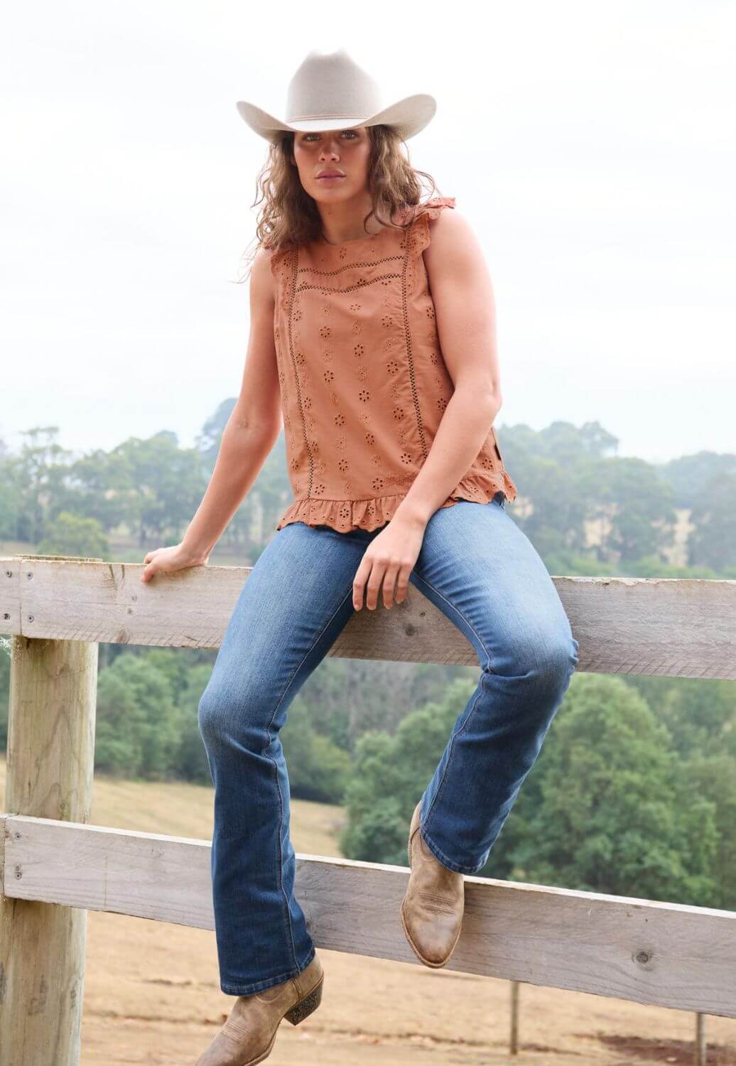 Wrangler Womens Grace Sleeveless Blouse