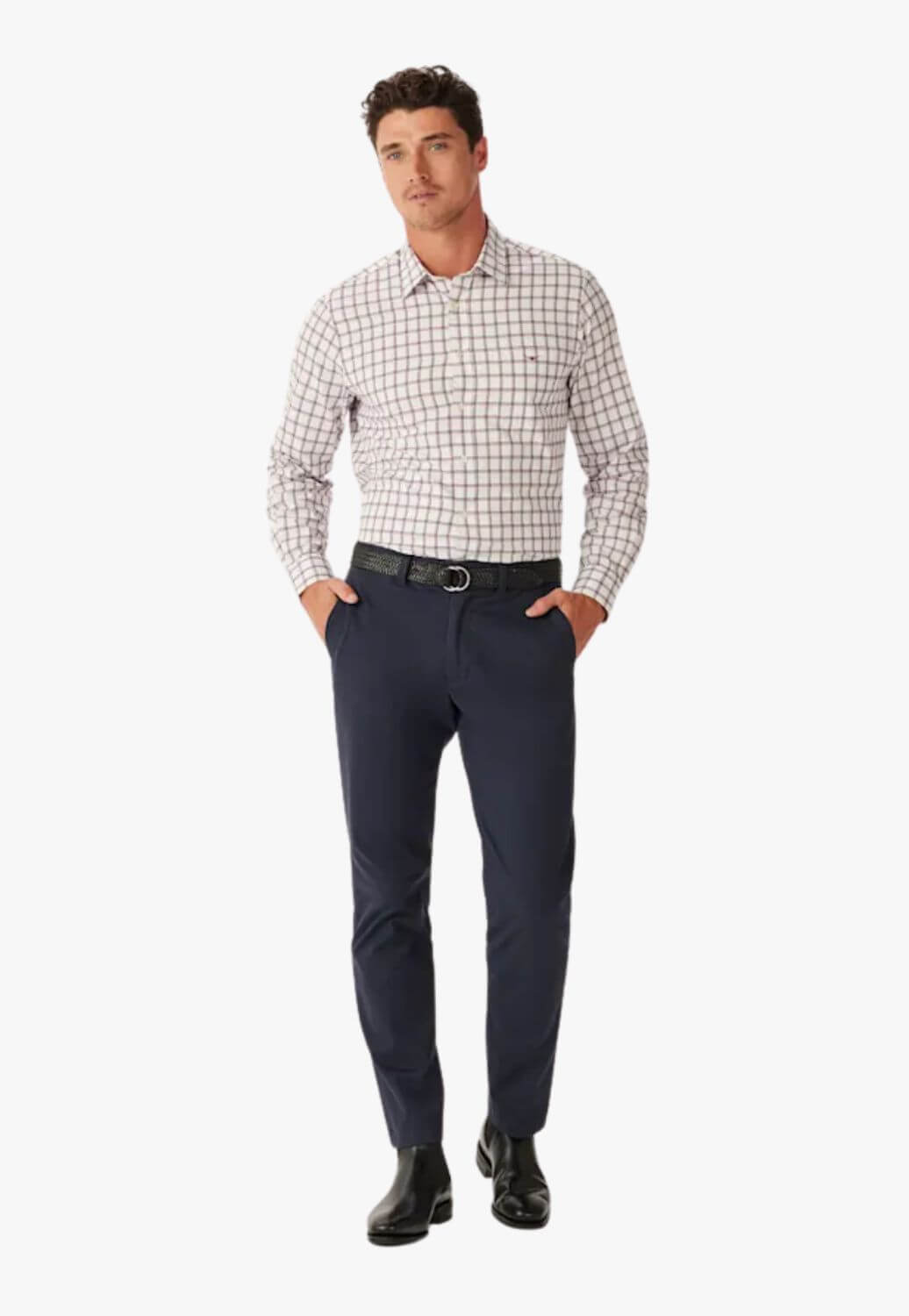 R.M. Williams Mens Classic Twill Check Shirt