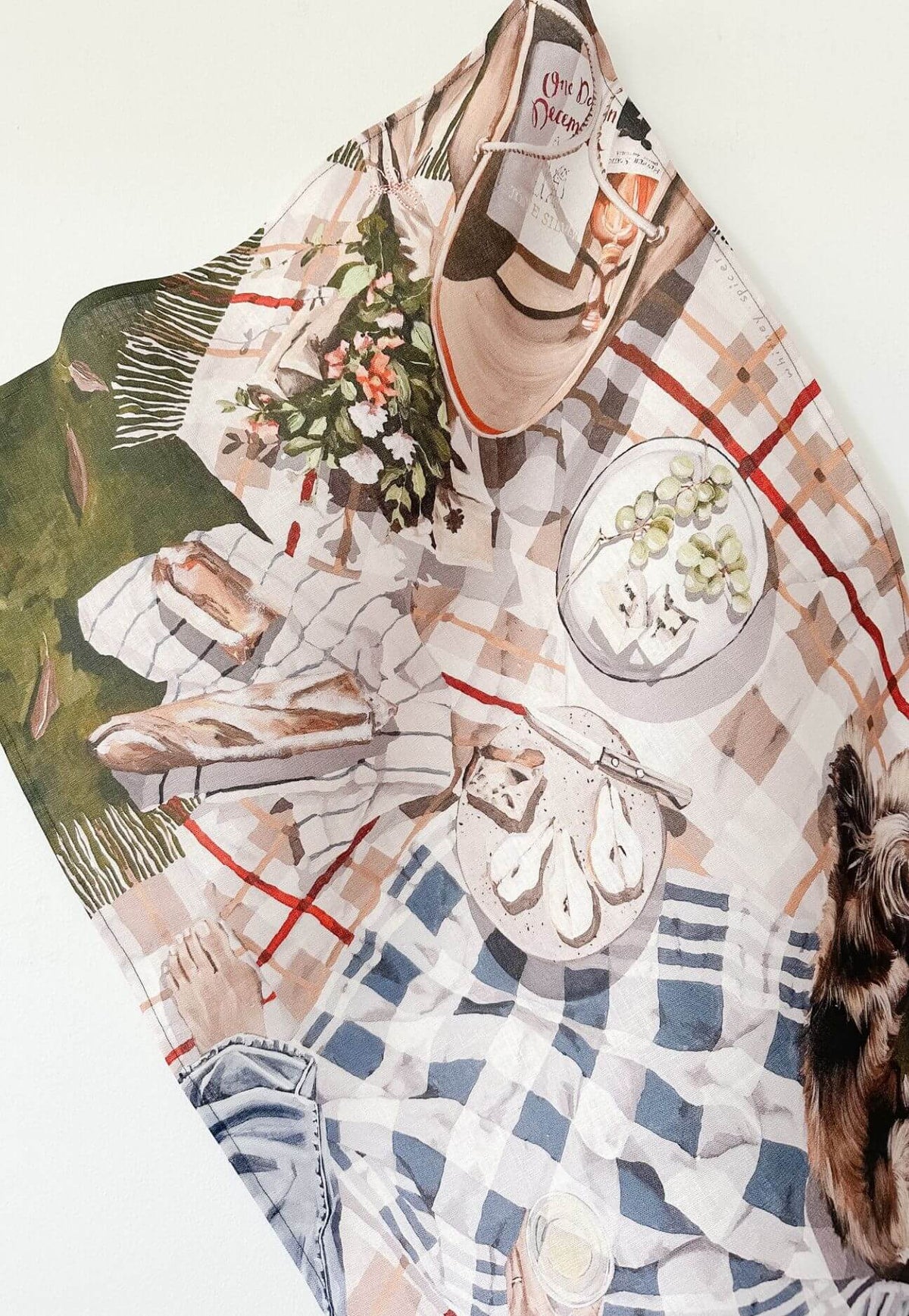 Whitney Spricer You & Me Girl Linen Tea Towel