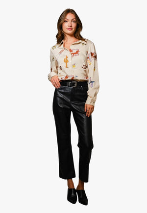 Blue B Womens Western Embroidered Shirt