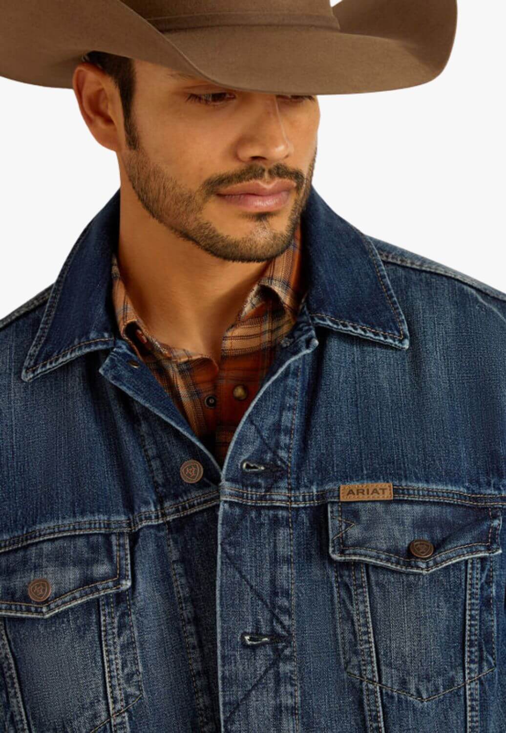 Ariat Mens Blanket Lined Denim Trucker Jacket