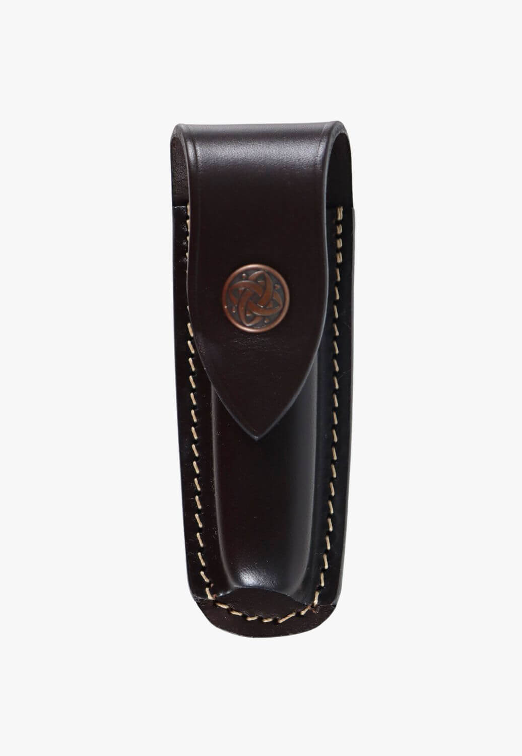 Legends Leather Knife Pouch Press Stud - Vertical