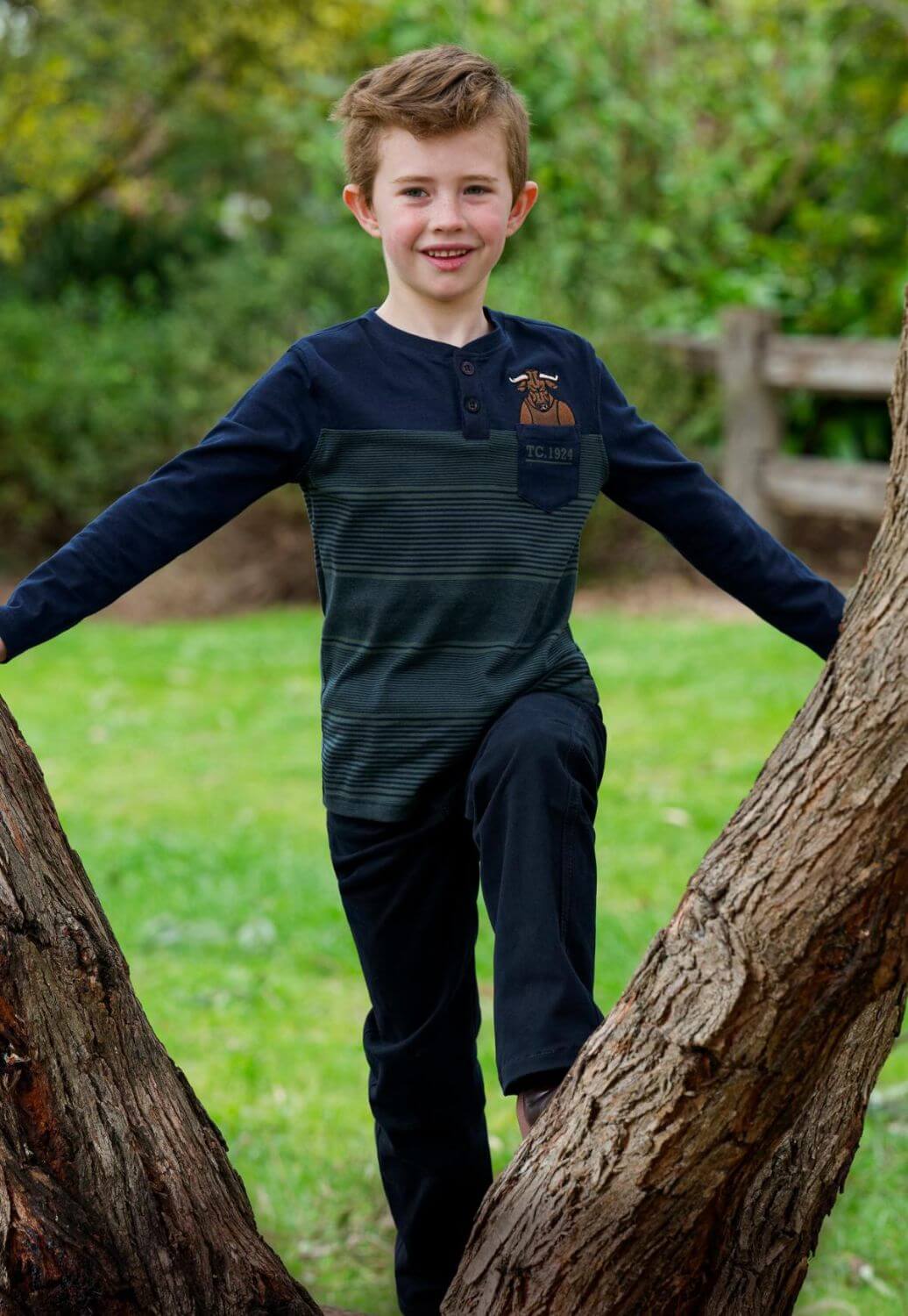 Thomas Cook Boys Benny Henley Long Sleeve T-Shirt