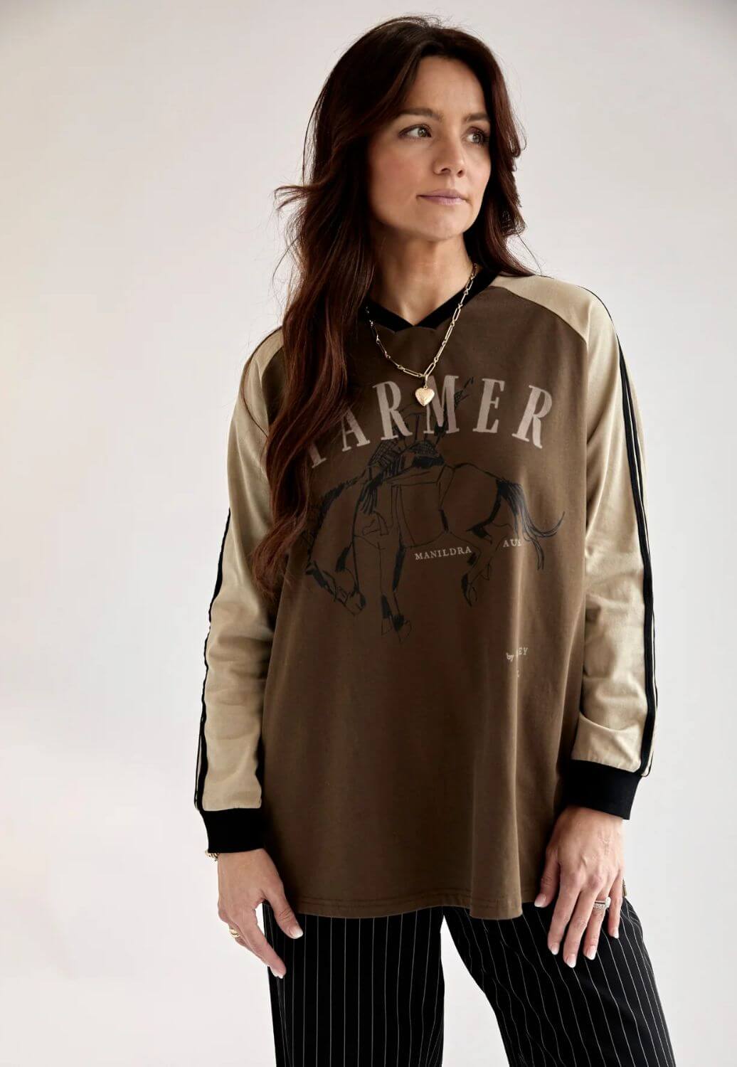 Whitney Spicer Dark Horse Raglan Long Sleeve Tee