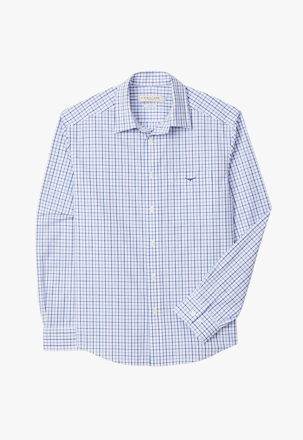 R.M. Williams Mens Newland Poplin Check Shirt