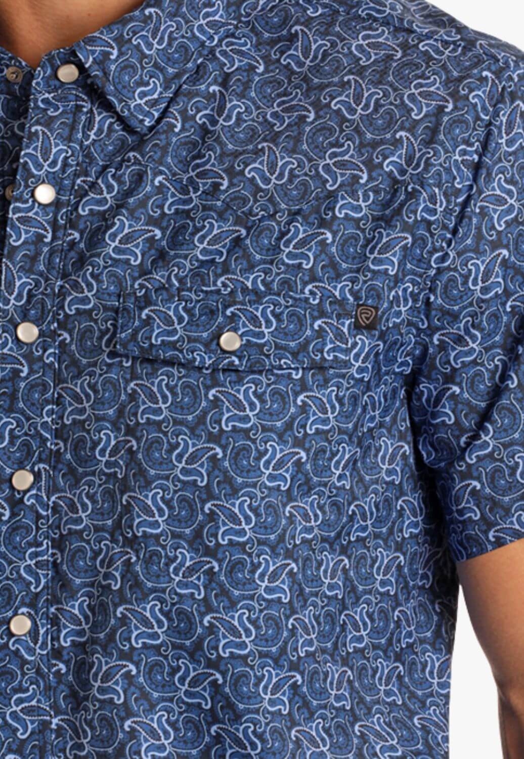 Rock and Roll Mens Tek Paisley Short Sleeve Shirt