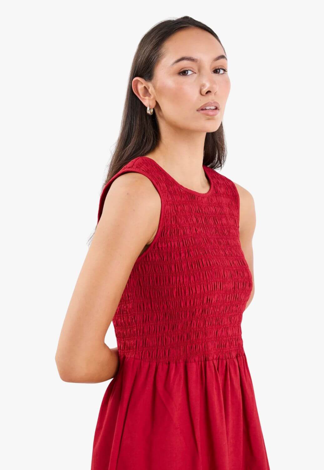 Bryar Linen Blend Midi Dress