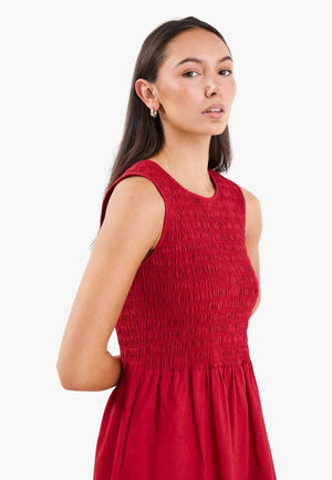 Bryar Linen Blend Midi Dress