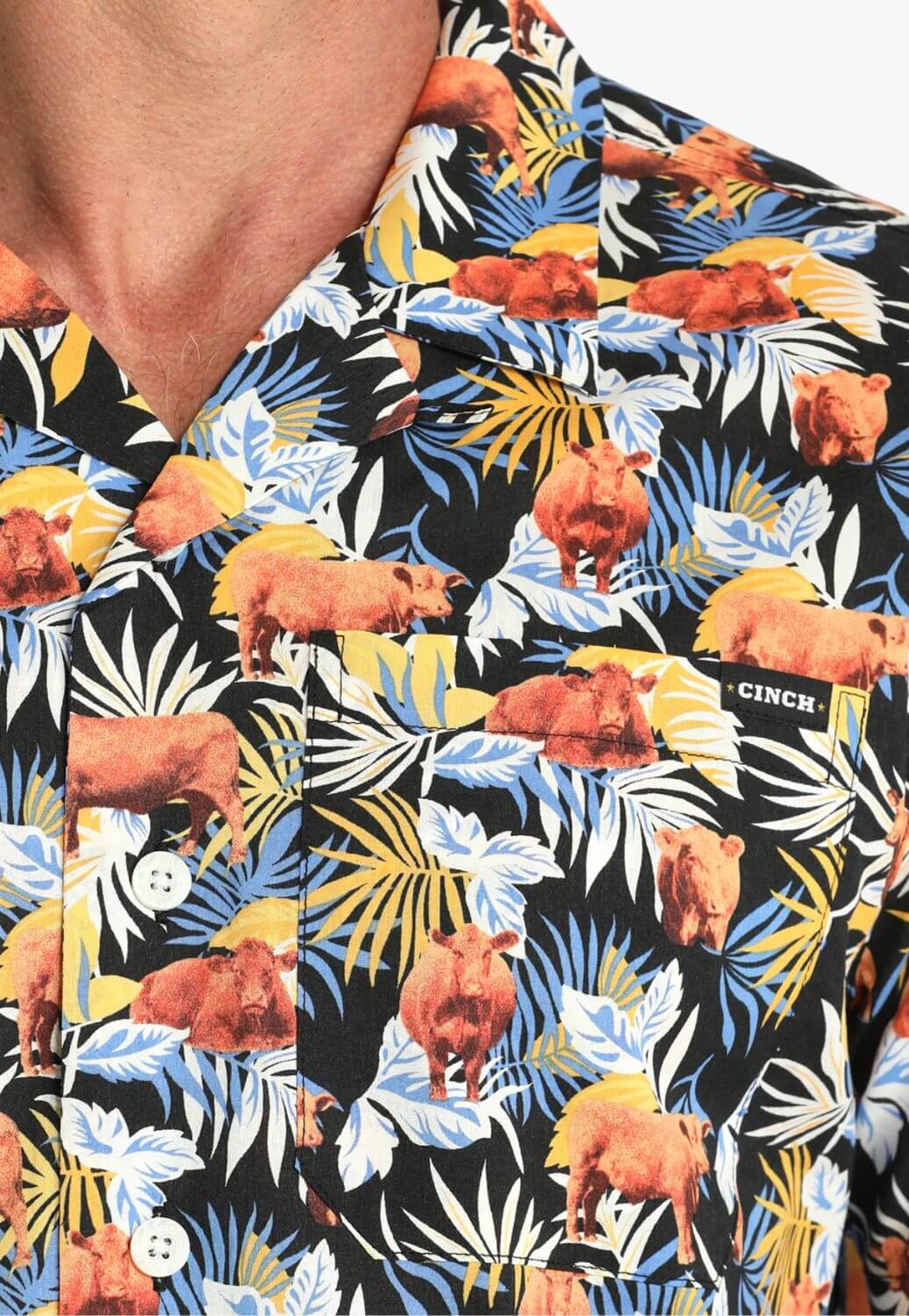 Cinch Mens Aloha Angus Short Sleeve Shirt