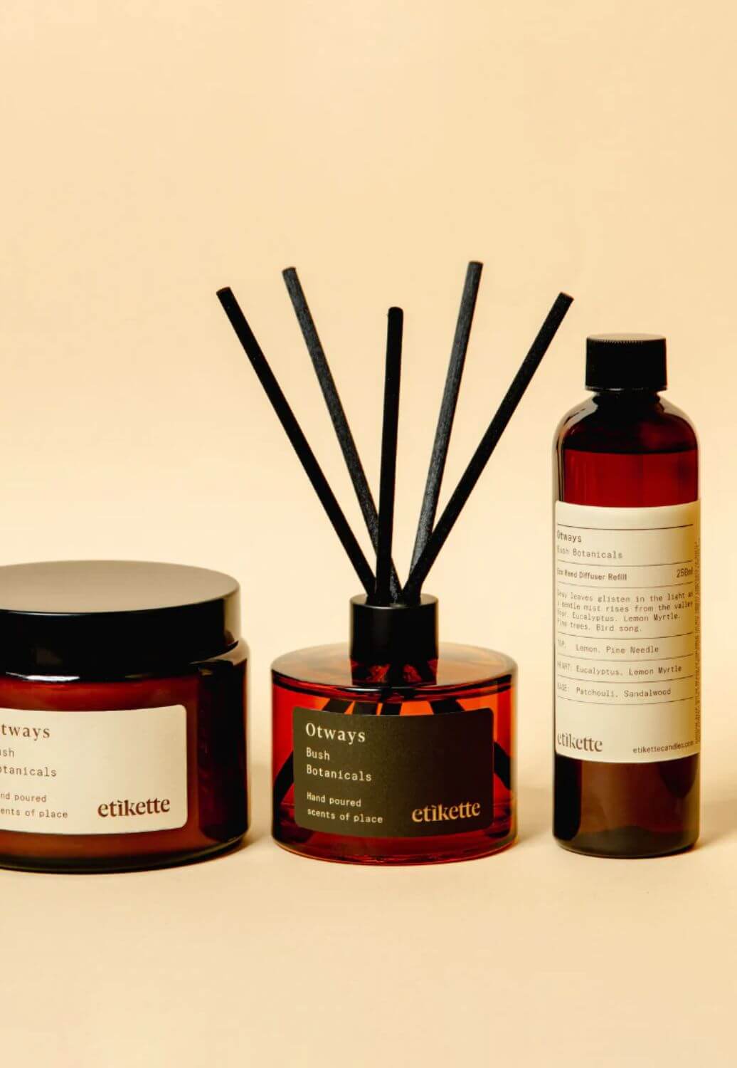 Etikette Otways in Bush Botanicals Eco Reed Diffuser