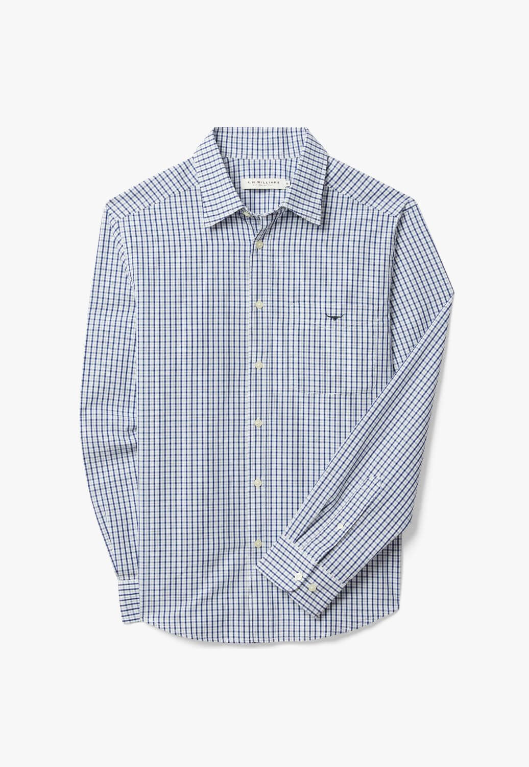 R.M Williams Mens Augusta Classic Poplin Long Sleeve Shirt