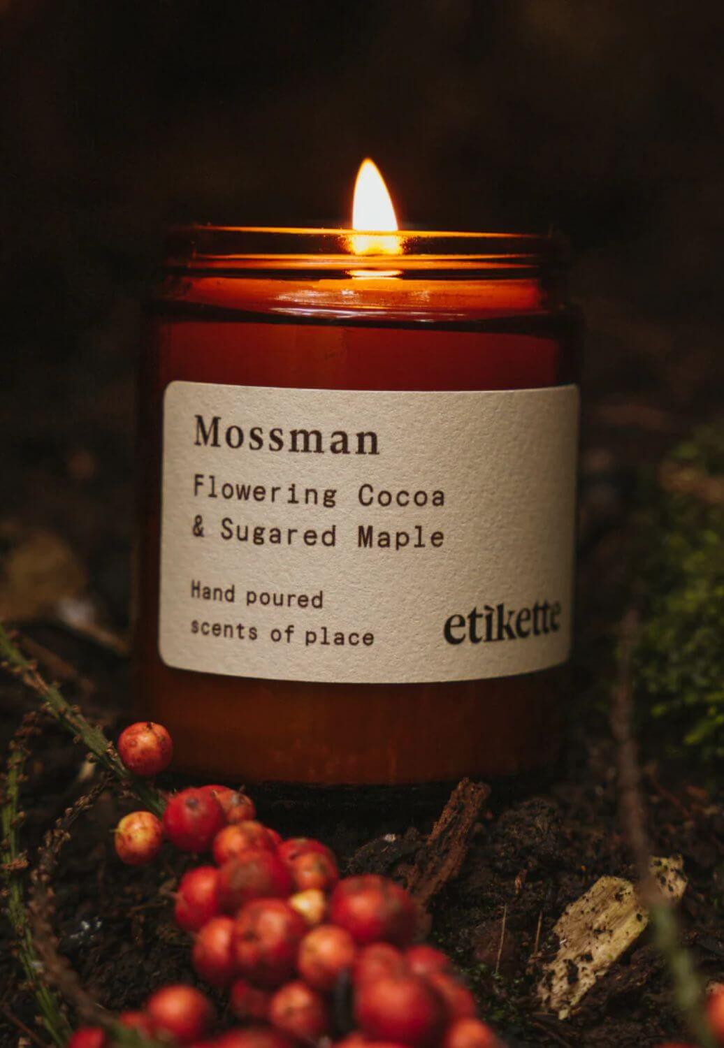 Etikette Mossman, Flowering Cocoa and Sugared Maple Candle