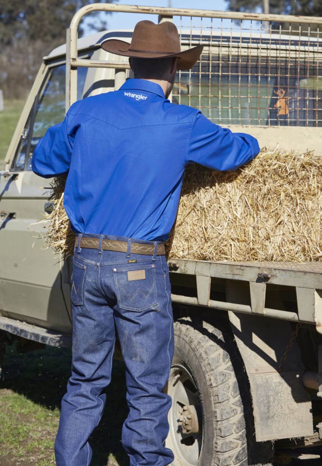 Wrangler Mens Logo Rodeo Long Sleeve Drill Shirt