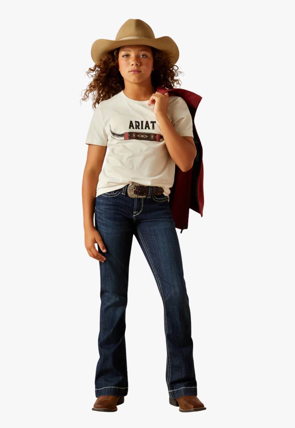 Ariat Girls Bull Horn T-Shirt