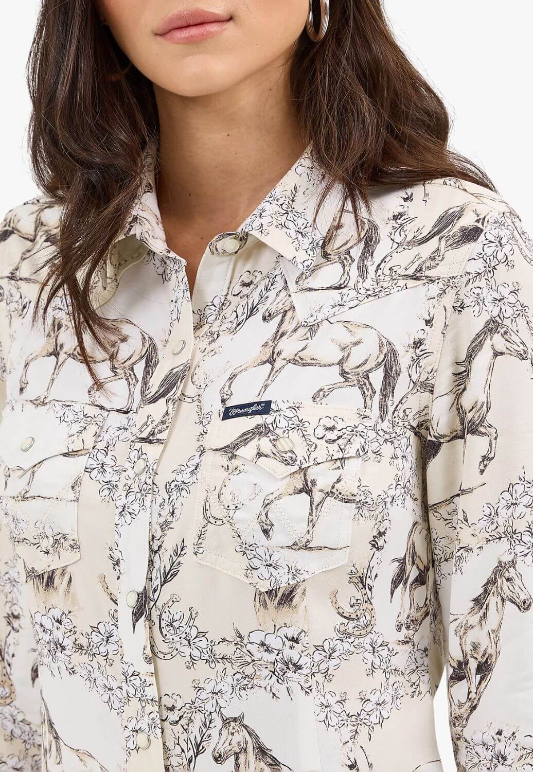 Wrangler Womens Western Long Sleeve Shirt