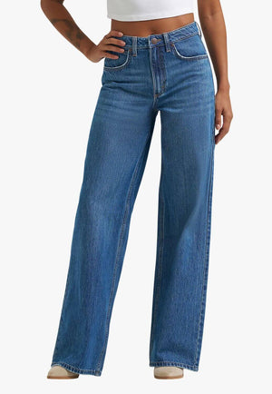 Wrangler Womens Bailey  Hi Rise Wide Leg Jean