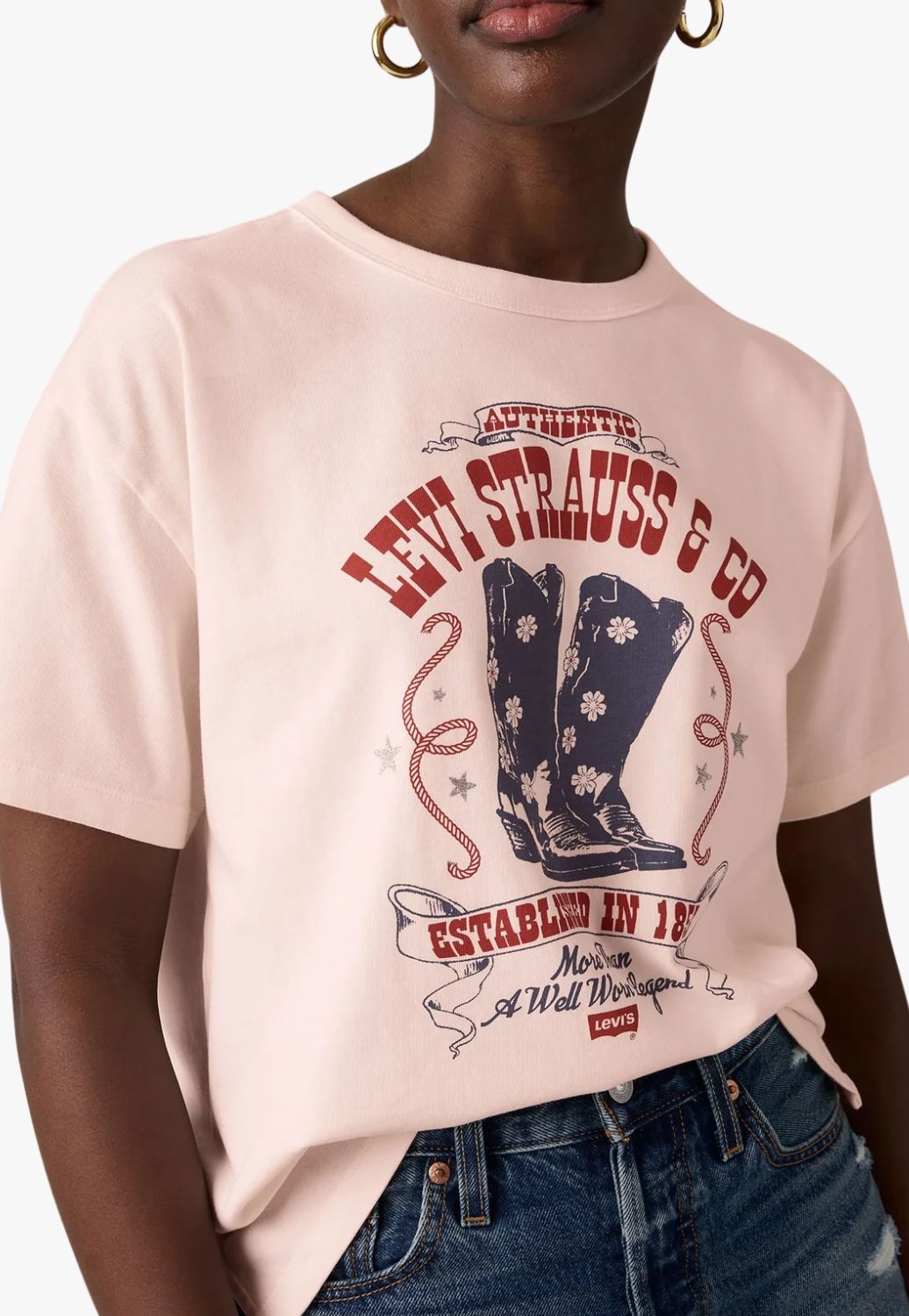 Levis Womens Vintage Daisy Boots Tee