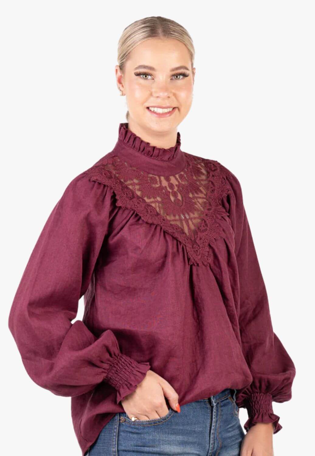 Hitchley &amp; Harrow Womens Linen Shirt