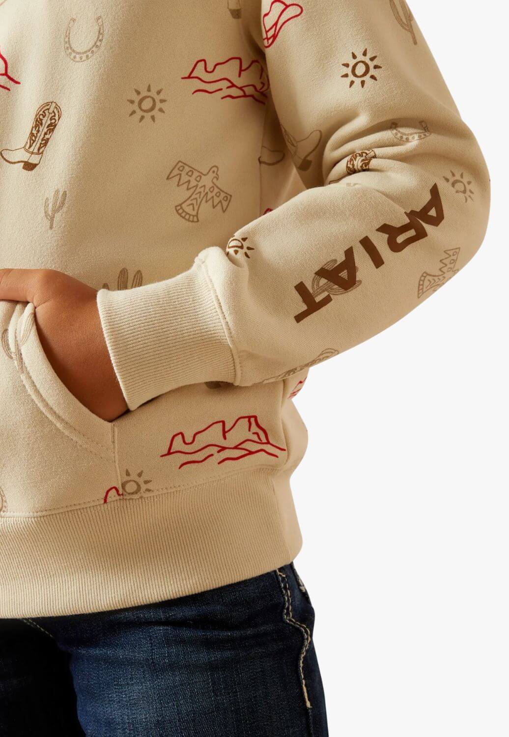 Ariat Girls Western Stamps Hoodie