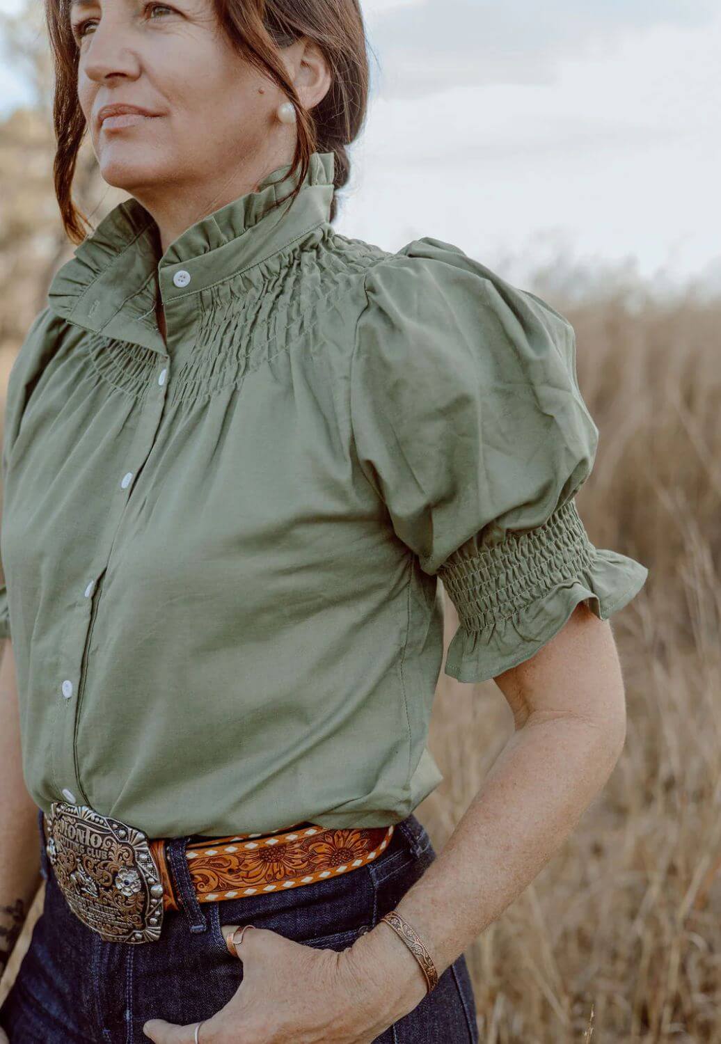 Black Colt Womens Short Sleeve Shirt