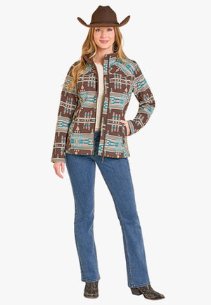 Rock & Roll Womens Aztec Print Jacket
